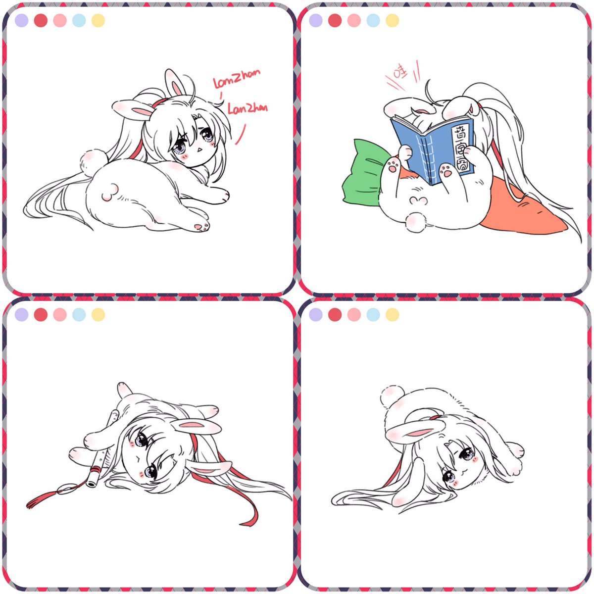 #魔道祖师
摸了几个,兔耳兔尾猫身的小妖精～ 