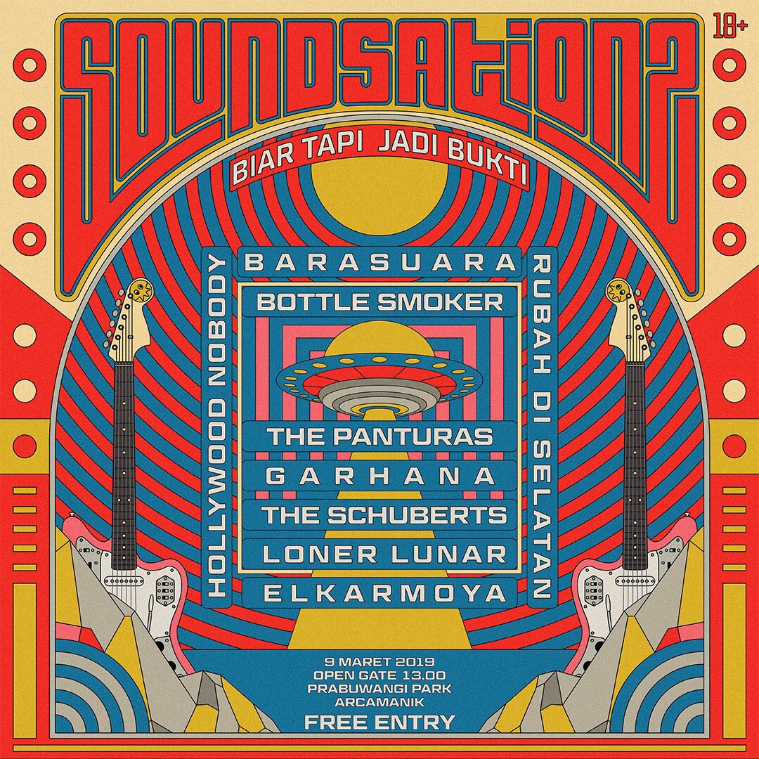 Selanjutnya Bandung. Senang sekali menjadi bagian dari #SoundsationsBandung ini. Begitu bahagia juga melihat banyak deretan band Bandung yang akan berbagi energi bersama kita semua. Sampai jumpa barudak! Ramekeun! #biartapijadibukti