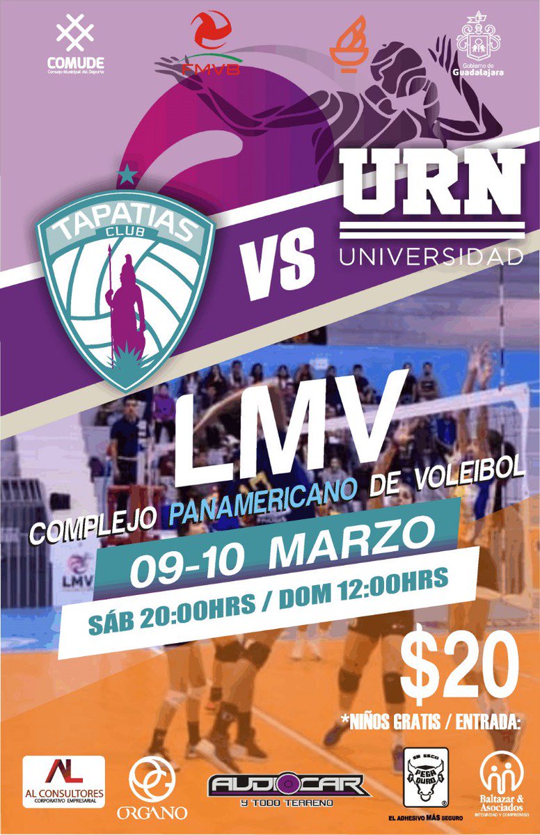Fortegajalisco's tweet photo. Cada vez falta menos para que las @TapatiasVB regresen a casa y se enfrenten a URN Universidad Regional del Norte.

Apóyalas este fin de semana en el Complejo Panamericano de Voleibol y disfruta de lo mejor de este deporte a nivel nacional.

¡Te esperamos, no faltes!

🏐🏐🏐🏐 https://t.co/VjcmZZSF8U