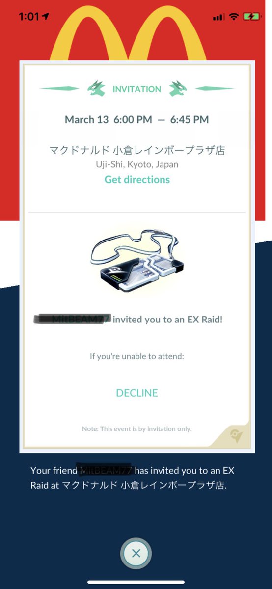 RaymeTCG's tweet photo. Was super happy! But sadly I can't make it way too far 😭, want to say thank you for inviting me though! #PokemonGOCommunityDay #PlayPokemon #pokemongojapan #PokemonGo #pokemongojpn #EXRaid https://t.co/WafEtvYGWb