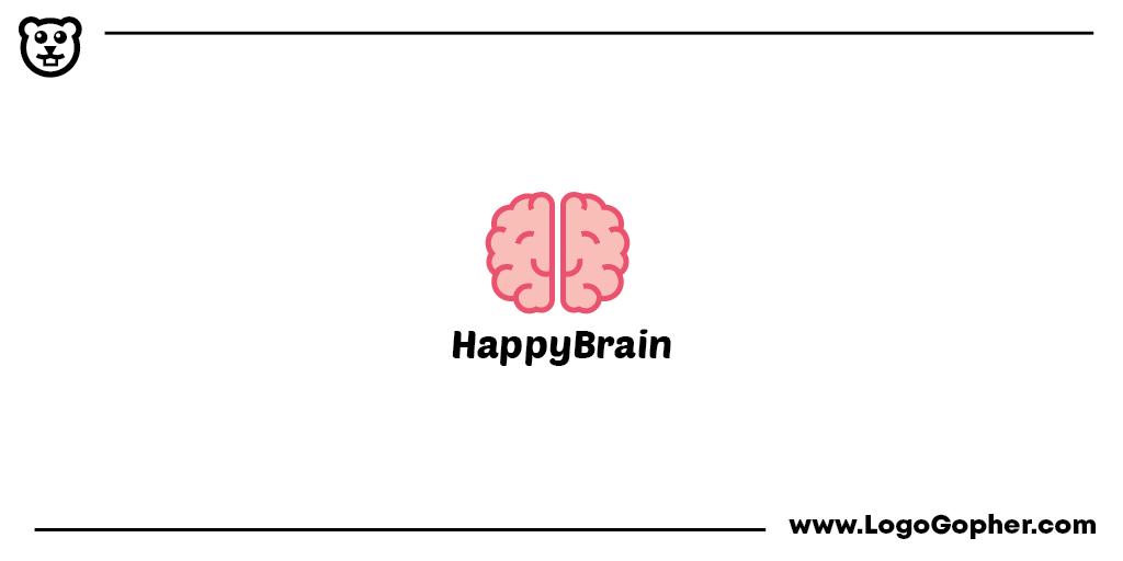 LogoGopher's tweet image. Playful #LogoDesign for "HappyBrain."
