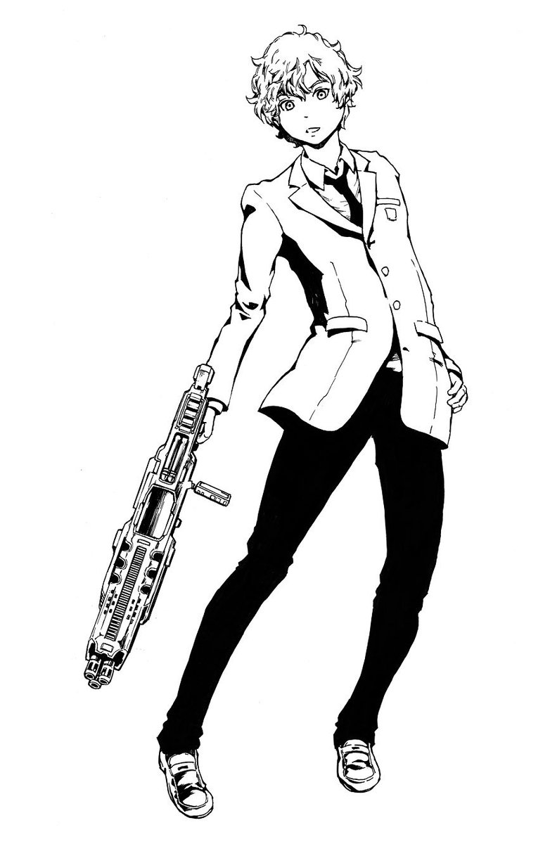 吉本謙次 On Twitter たぶん絶対に片手で持つのは無理があるやつです スタイリッシュ片手撃ちだと照準がブレブレというか肩が壊れると思う イラスト 線画 絵描きさんと繫がりたい メカ Sf バトルライフル 架空銃 Https T Co As0nv474a1 Twitter