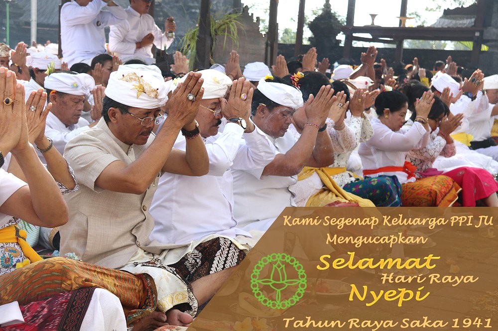 Kami segenap keluarga PPI JU mengucapkan Selamat Hari Raya Nyepi Tahun Raya Saka 1941