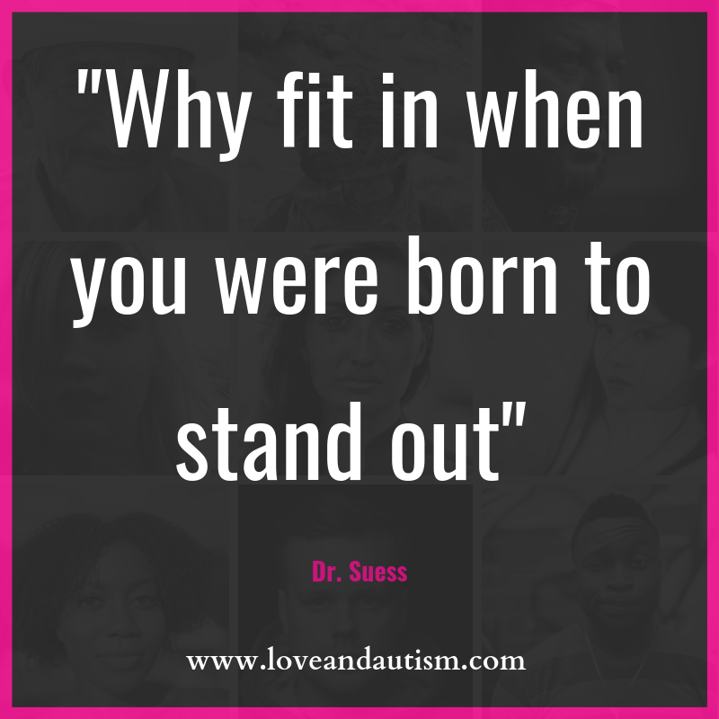LoveAndAutismSD's tweet photo. Why fit in when you were born to stand out" - Dr. Suess #authenticallyautistic #shiftthenarrative https://t.co/sqwWz0HJHw