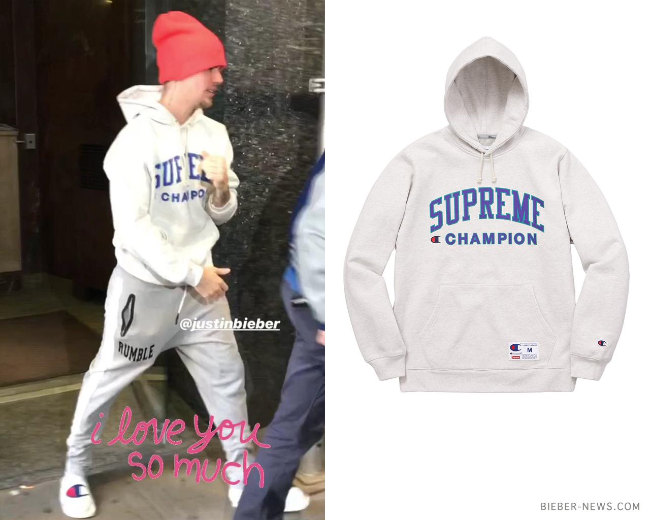 Justin Bieber in Supreme, Hood By Air, and Vans Sportscore