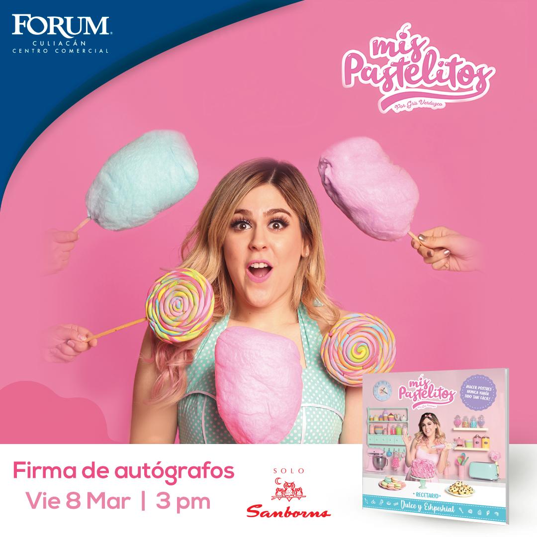 ForumCuliacan's tweet photo. Pasa un día muy eshpeshial en compañía de @mis_pastelitos y no te pierdas su firma de autógrafos en @solosanborns #ForumCLN el próximo viernes 8 de marzo 🥰 https://t.co/d8tizgPqRE