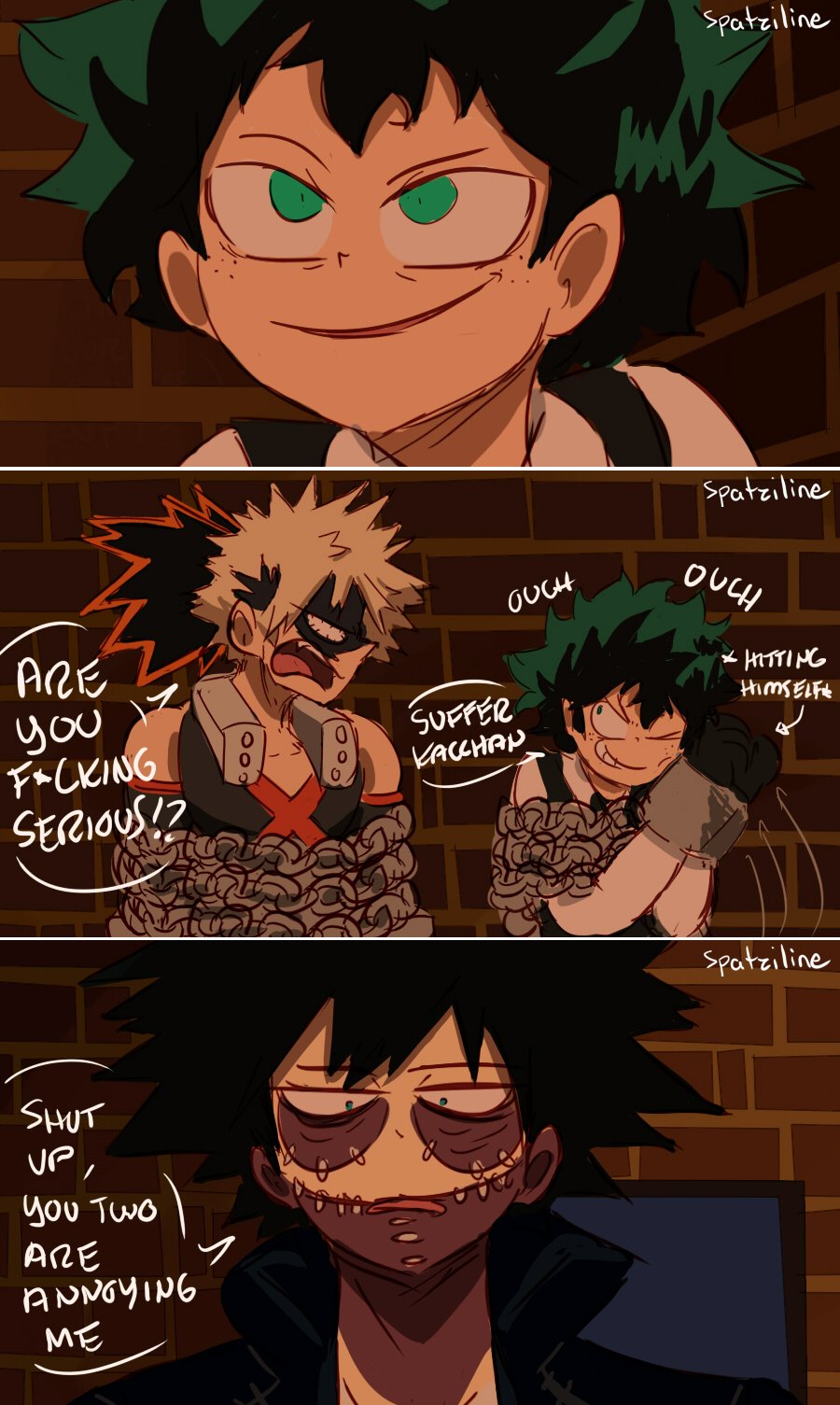 Spatziline on Twitter: "Villain!Deku AU - Part 6 (comic where they're