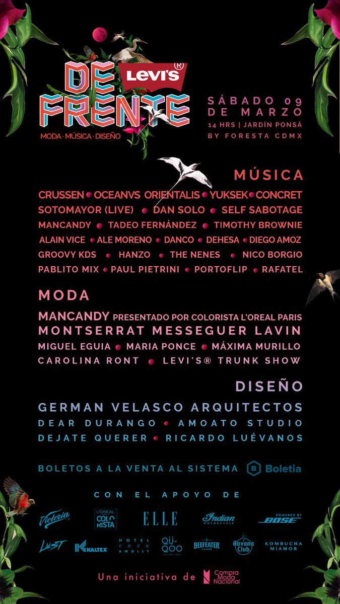 DONDEIRweb's tweet photo. Música, moda y diseño: todo esto y más es el @FestDeFrente. Este es su cartel 👇 https://t.co/TlqSdbmBu3