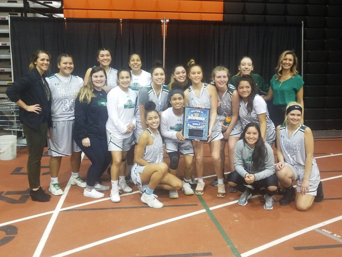 LakeShoreCSD's tweet photo. Congratulations to the Lady Eagles! They are Section VI Champions as they toppled Williamsville South 63-49! #LakeShoreCSD #SoarEagles #LakeShoreExcellence! https://t.co/rSb98nAcLF