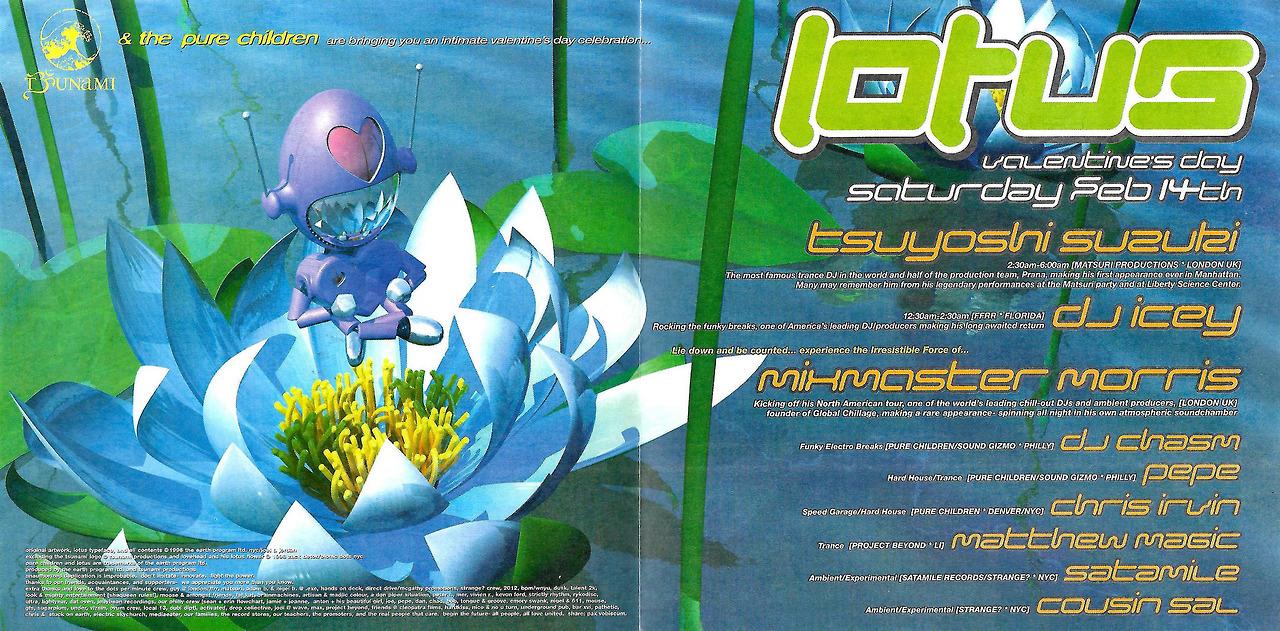 Y2K Aesthetic Institute — 'Techno-logy: A New Religion' rave flyer (1996)