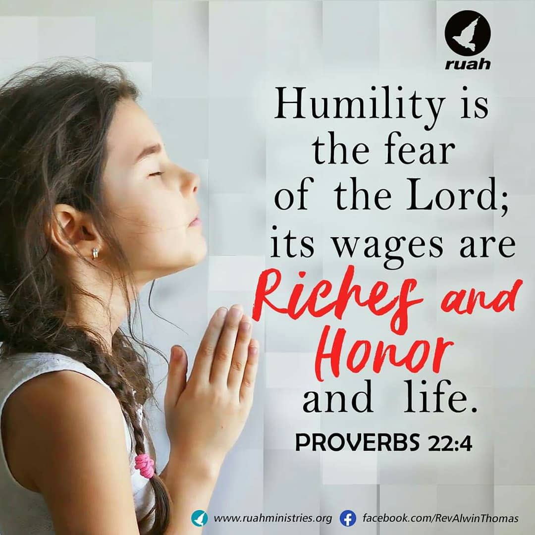 by humility and the fear of the lord are riches