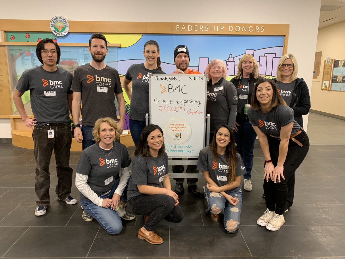 BMCSoftware's tweet photo. BMC Software employees in Santa Clara volunteer at @2ndharvest to sort and package 11,000 pounds of grapefruits for soup kitchens across Silicon Valley #GiveWhatMatters https://t.co/0nEebxc8aw