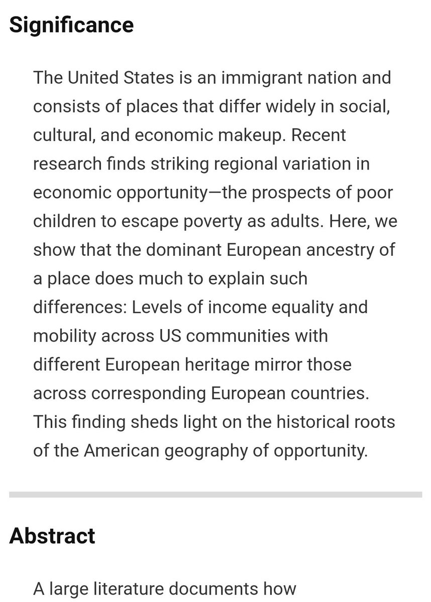 A new paper shows that places in the United States inhabited by European descendants exhibit similar levels of income inequality and intergenerational mobility as the European countries their forebears emigrated from.  http://bit.ly/2TjuX71&nbsp;