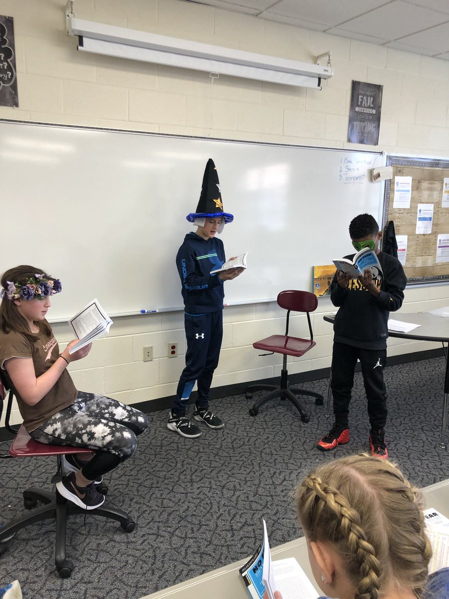 CumbeeMs's tweet photo. Tempest Act 1 Today..I think we may be some actors on our hands! #hcms157c #157c https://t.co/x8CBtoanRe