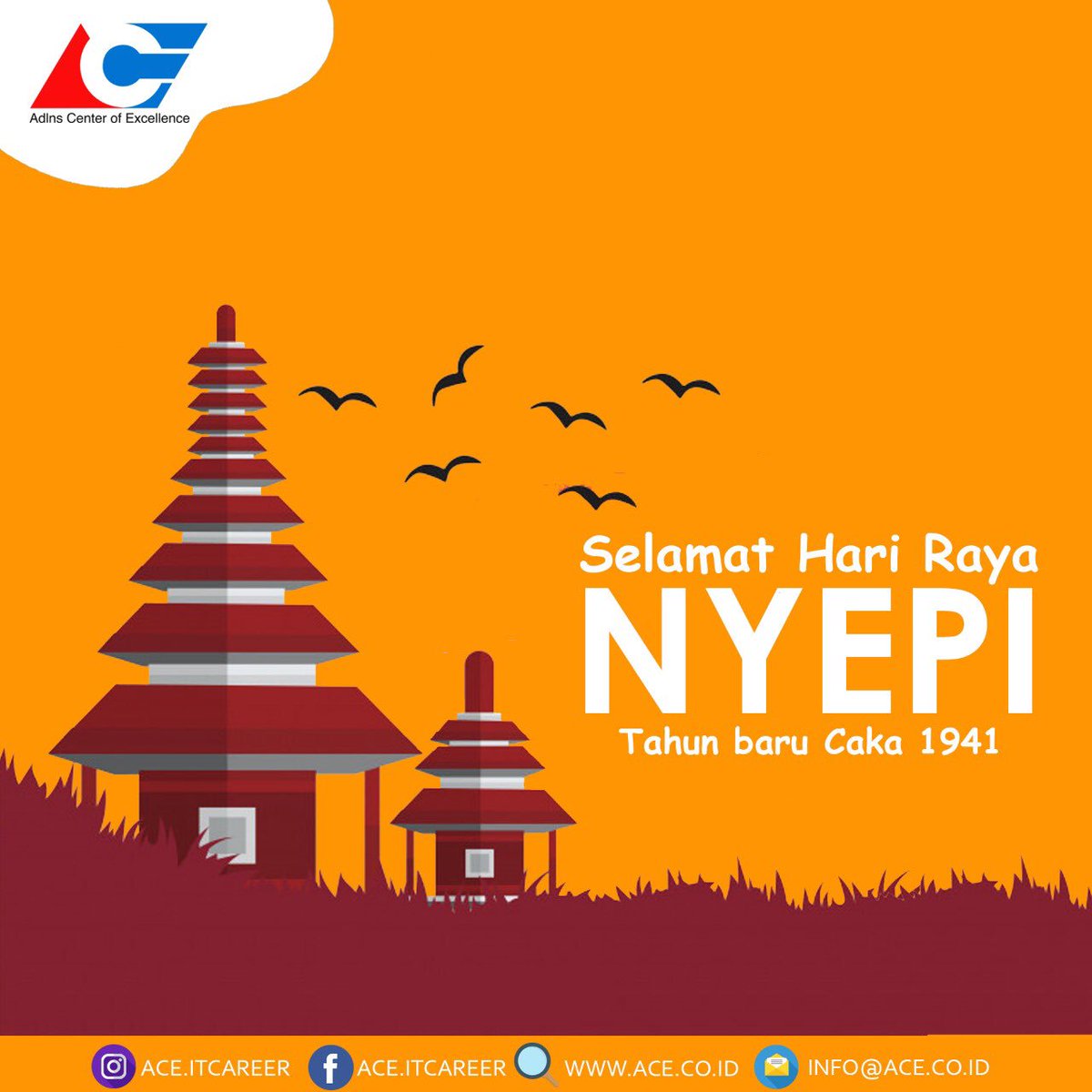 ACE_ITCareer's tweet photo. Selamat Hari Raya Nyepi Tahun Baru Caka 1941🙏🏻

#nyepi #harirayanyepi #selamatharinyepi2019 #selamatharinyepi #nyepi2019 https://t.co/nH5VxOwWxQ