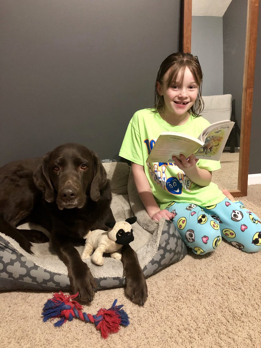 blueninjasmom's tweet photo. Reading to Charlie (who looks like Kona) @KonaNF2019 #nfosob https://t.co/M5X0NJtZ7C