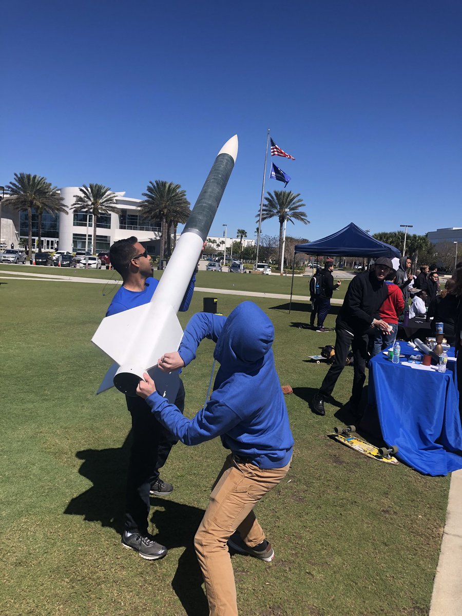erpl_official's tweet photo. Big win for ERPL at the College of Engineering Forum today. The club won 1st place in the trivia competition! Lots of fun while we did it too! -- #ERAU #ERPL #NASA #JPL #SpaceX #Falcon9 #DM1 #BlueOrigin #ULA #Boeing #SNC #Textron #GE #LockheedMartin #PrattandWhitney #Kaman https://t.co/8lSy6AUjS4