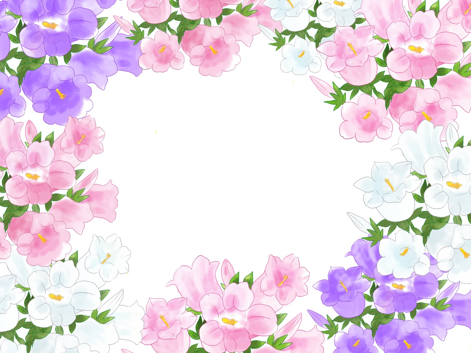 愛ちん ゆめみ愛 イラストacさん投稿の３月７日の誕生花 風鈴草 釣鐘草 カンパニュラ です 無料なので良かったらどうぞです T Co Ylut4tnqci 風鈴草もたくさん描いているので探してみてください 別名 ベルフラワー 乙女桔梗