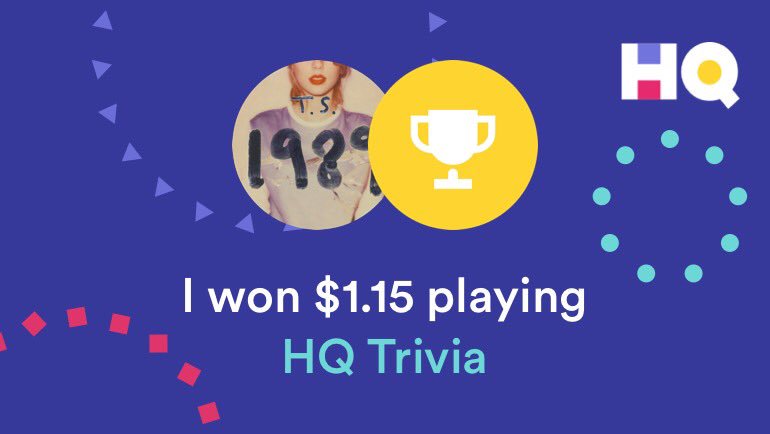 NolaSwifties's tweet photo. @hqtrivia @taylorswift13 Nola Swifties are among the winners of HQ trivia tonight!
.
.
.
.
.
#tayloralisonswift #reputationtour #reputation #lwymmd #taylorswift #swifty #swfties #ts7iscomig #ts7 #taylornation #tswift #ts7era #taylurking #ts7 #hq https://t.co/S9cTUO56SX