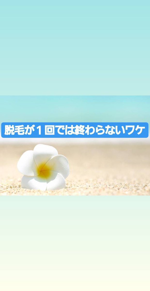 plumerista's tweet image. Aloha～☆
.
脱毛って何でこんなに回数、時間かかるの？
1回で終わったらいいのに…(´；ω；｀)
なんてこと思ったことありますよね？
.
脱毛が1回で終わらないワケを
今回はお話ししていこうかなと思... 詳しくは 2su.jp/0ukz