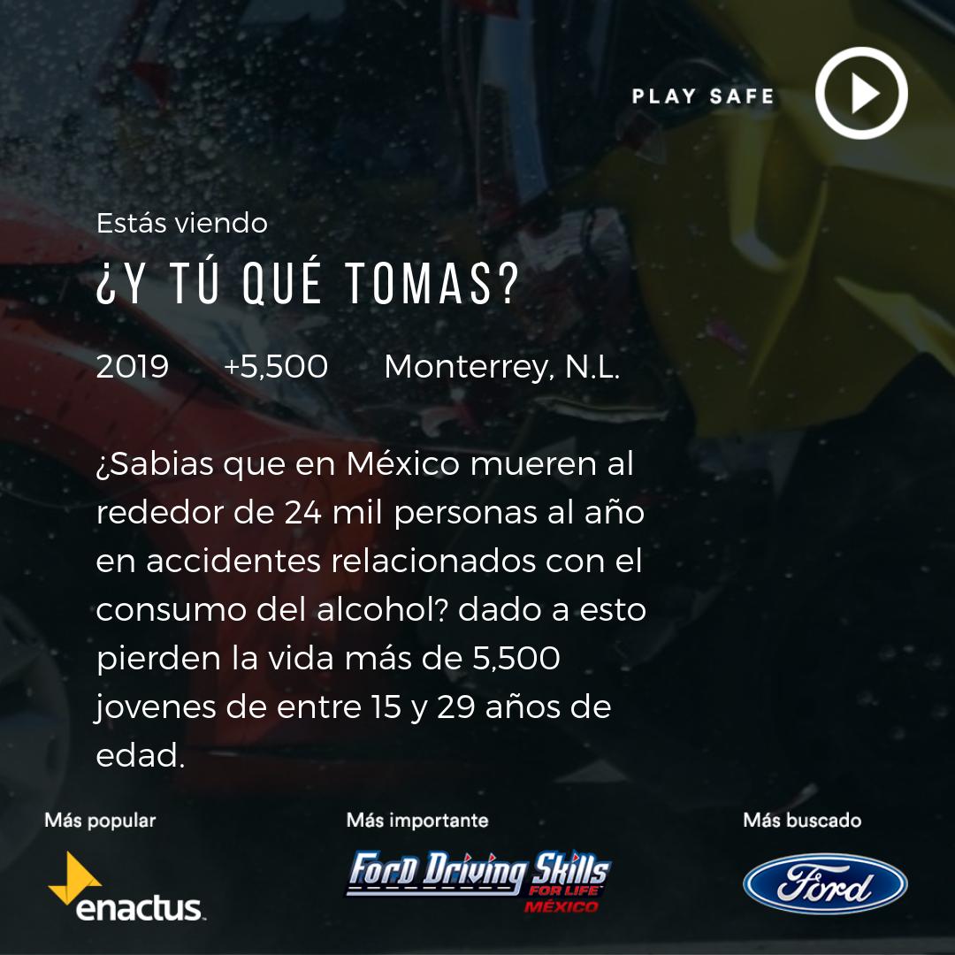 EnactusTCumbres's tweet photo. ¿Y tú qué tomas?, toma buenas decisiones, no te conviertas en una estadística más. @FordMX
#DSFLMx #enactustmcumbres #lifeisnotagame #drinkordrive #maketherightchoice #youcantrewind #someoneiswaiting https://t.co/uMsEd1nLgX
