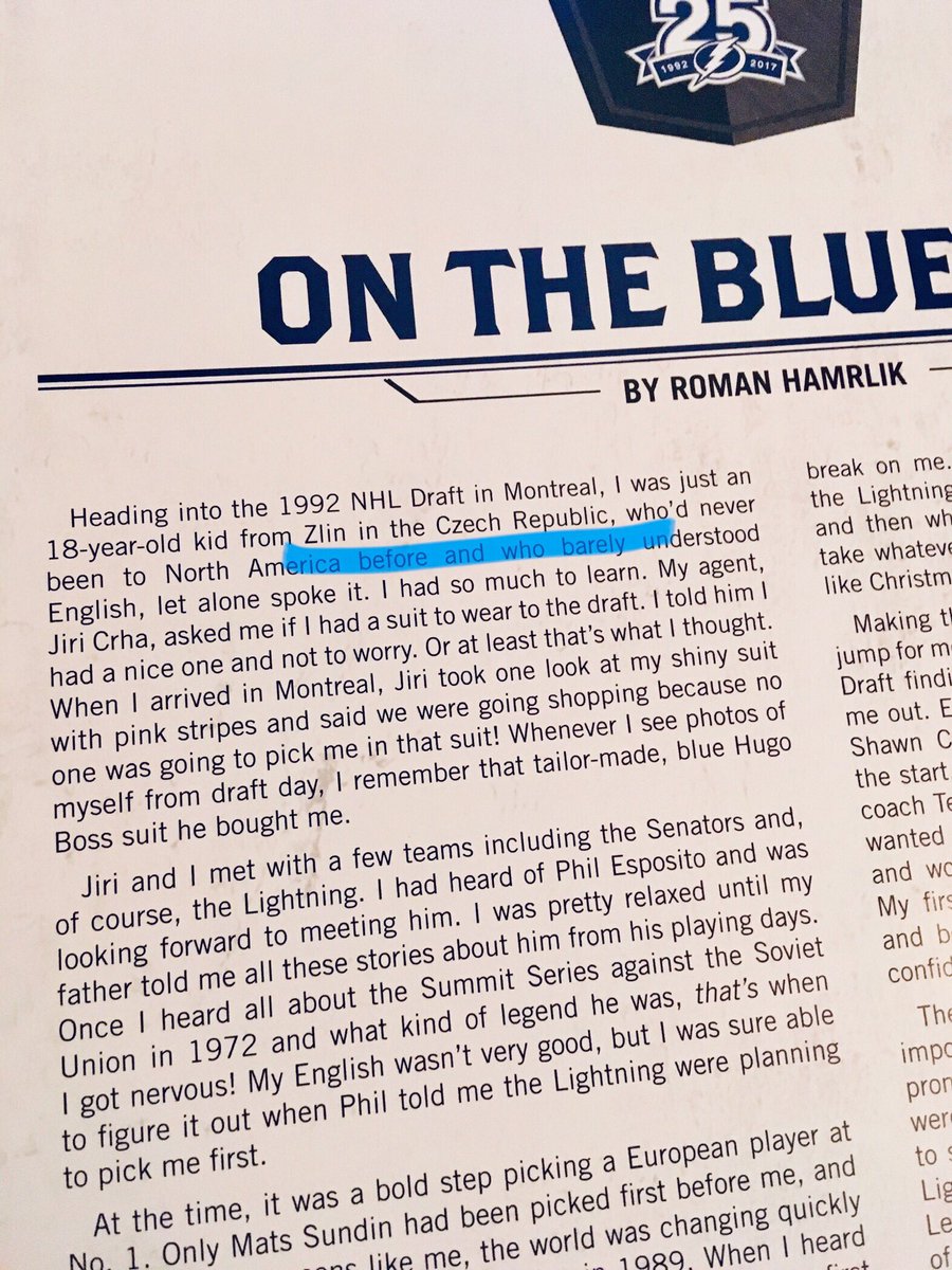 HuntKunitzNow's tweet photo. My hometown mentioned in the @TBLightning 25 yr anniversary book! ππ» #GoBolts #feelsgood #teehehe https://t.co/OCHItMN3KD