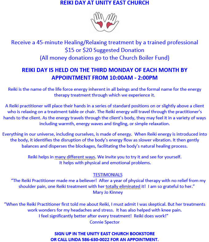 UnityEast's tweet image. Join us @UnityEast - Contact Linda Geibel at 586-630-0022 for more information.