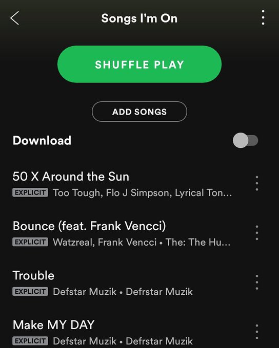 When you find a couple of yo features and songs on Spotify so you make a playlist Check em out and also<a href="/tag/hiphop"class="tags"><span>#hiphop</span></a><a href="/tag/spotify"class="tags"><span>#spotify</span></a><a href="/tag/realhiphop"class="tags"><span>#realhiphop</span></a><a href="/tag/retirementisbor"class="tags"><span>#retirementisbor</span></a>