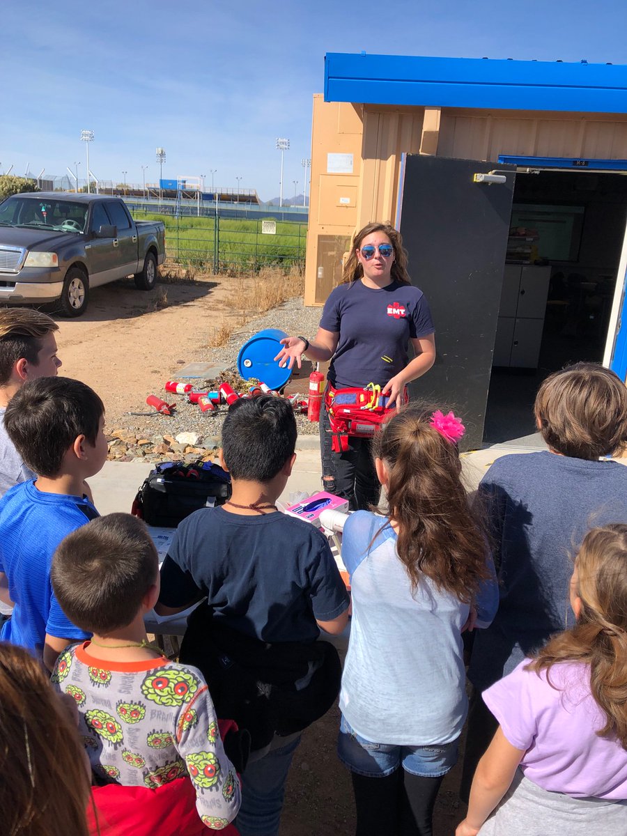 DondiLuce's tweet photo. Fifth grade students visited Marana High School and learned about Career and Technical Education.  Several former #TigerCubs were presenters. https://t.co/FnqSn6hFbm