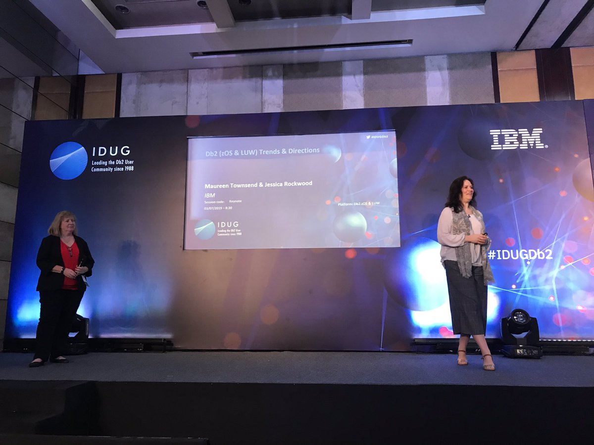 IDUGDb2's tweet photo. @jrockwood @Db2World Mo Townsend kicks off #IDUG Chennai #Database #Data #Db2 #Devops #developers #DBA #Db2z https://t.co/6UCbKBQBeV