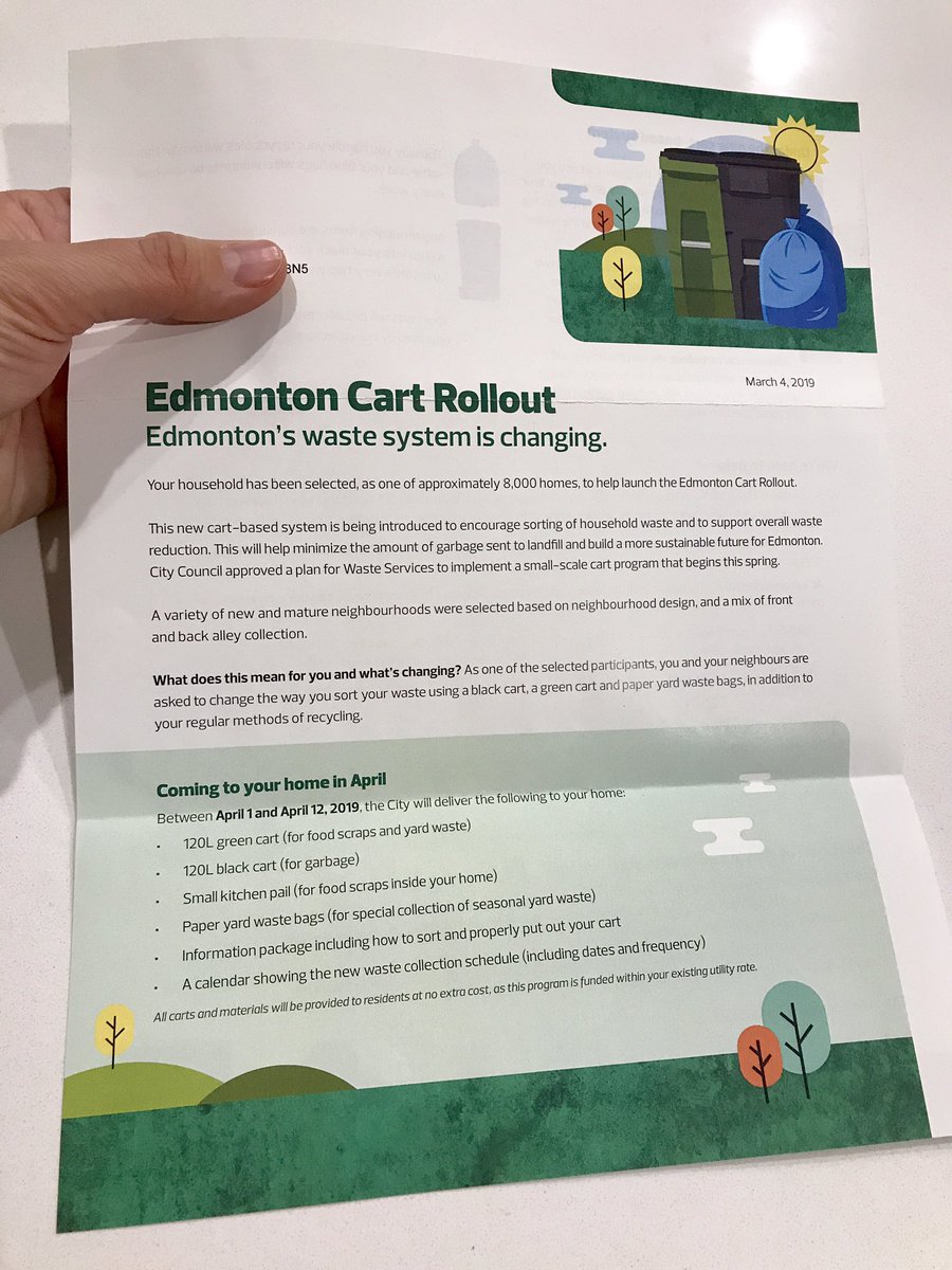 trailtocity's tweet photo. Maybe it makes me a 🤓, but I’m kinda excited to be one of the 8,000 households selected to pilot the new @CityofEdmonton Cart Rollout program #yeg #GoGreen https://t.co/iQ3MuHarTK