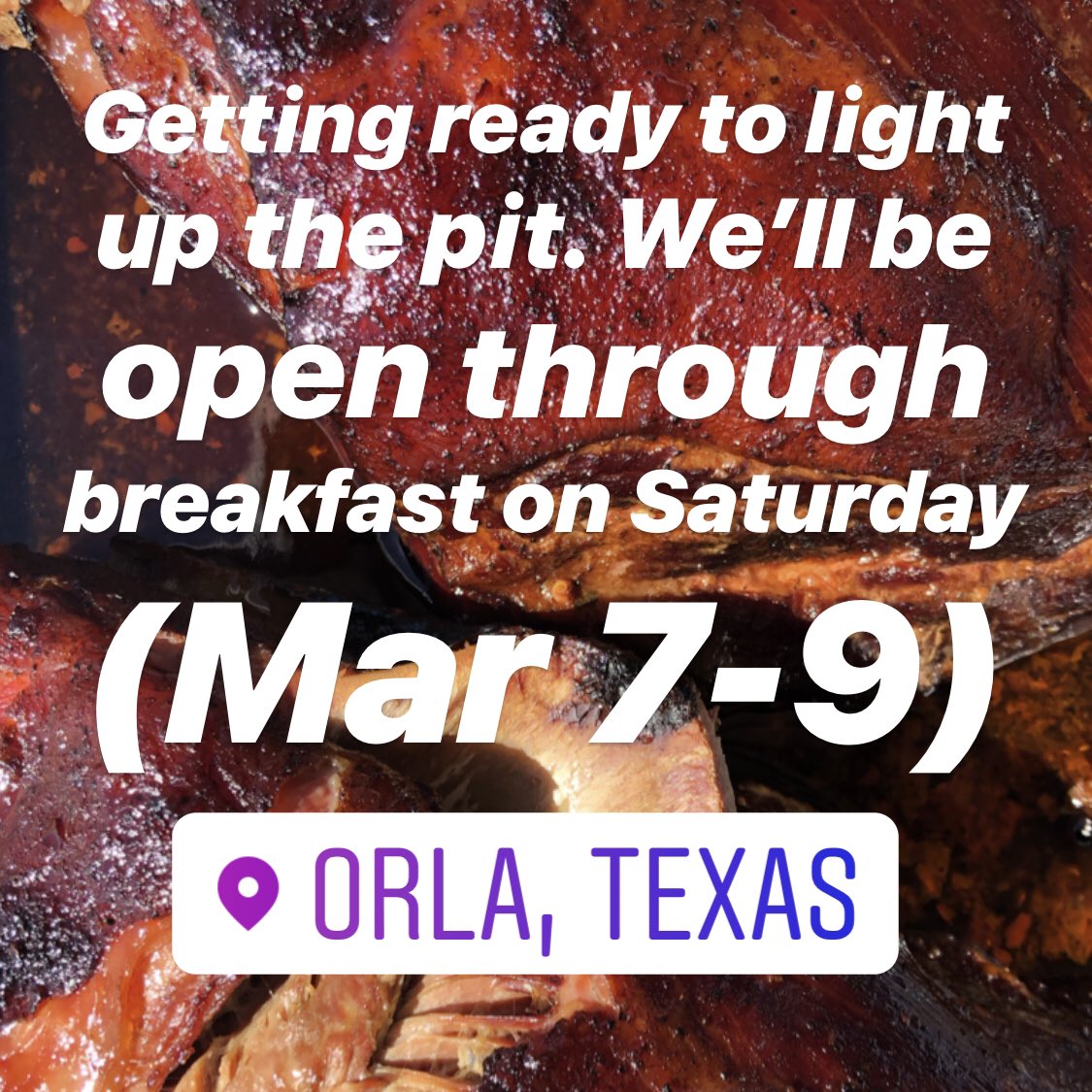 We’re getting ready to light the pit up #lowandslow #texasbbq #orlatx #oilfield