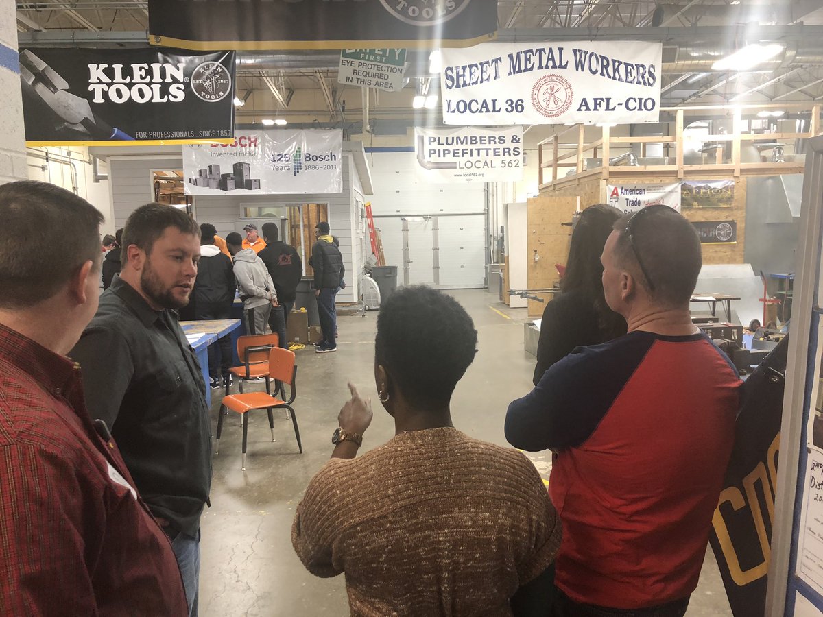 LHS_IndTech's tweet photo. Your #R4 Industrial Tech teachers had a great tour of @NorthTechSTL
Thanks #MsScott for the tour and all the teachers (esp Mr. Merritt) for letting us intrude! https://t.co/CeFM3FYLdJ