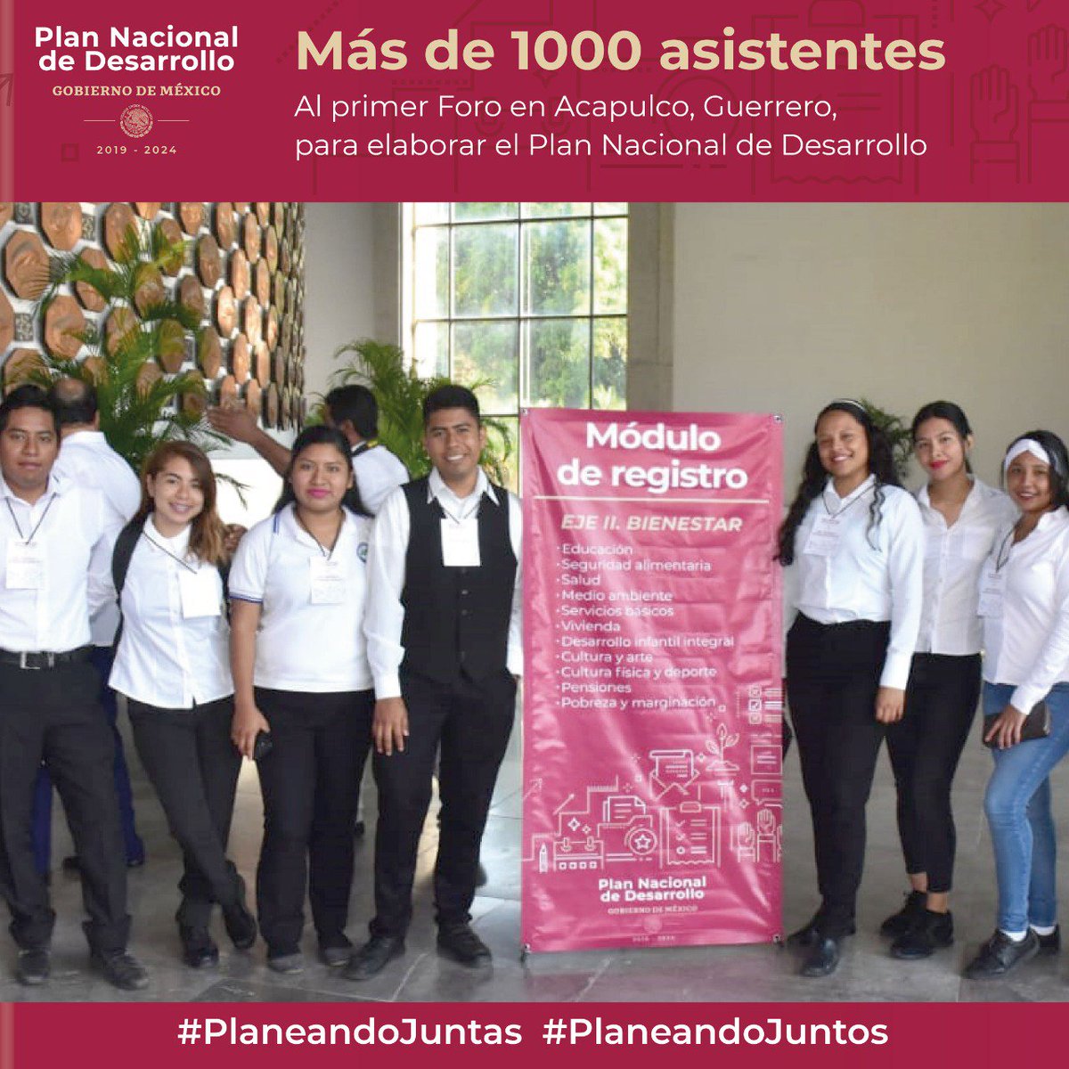 Con un gran aforo, concluimos el primer día de los Foros de Consulta Ciudadana en Guerrero, rumbo a la elaboración del Plan Nacional de Desarrollo. 
#PlaneandoJuntas #PlaneandoJuntos #PND