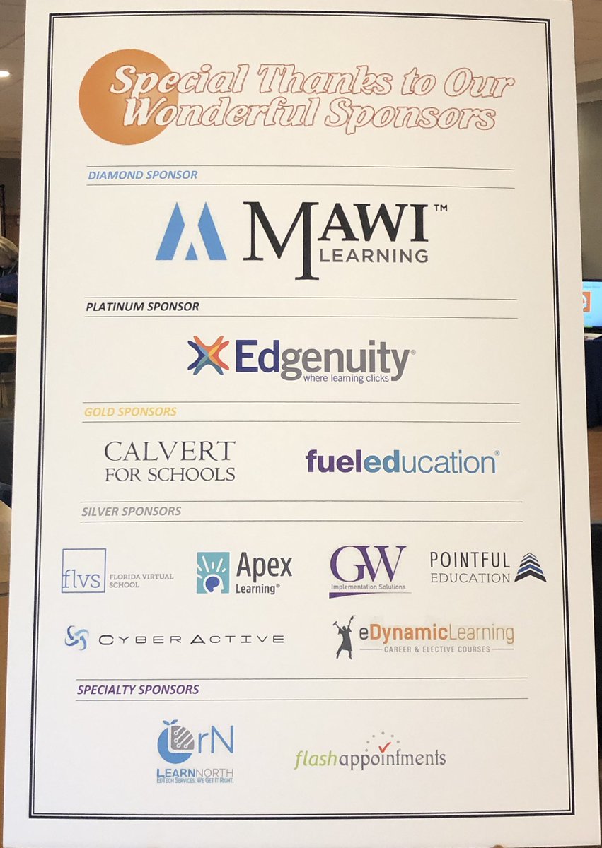 Day 1 at the FLDVIPN Symposium! LearnNorth is excited to be the sponsor of the #FLDVIPN2019 Virtual Trendsetter Award. #edtech #teachers #DigitalLearning