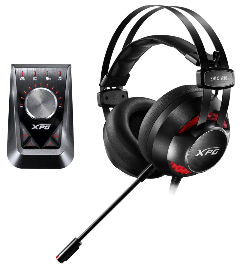 Adata Japan バーチャル7 1chサラウンド機能付きusbアンプを付属するゲーミングヘッドセット Xpg Emix H30 Se を発表しました 7 1chはもちろんオン オフ可能 Usbアンプにはスピーカー用の端子も搭載しました ボタンで切り換えできます 税込13 780円で