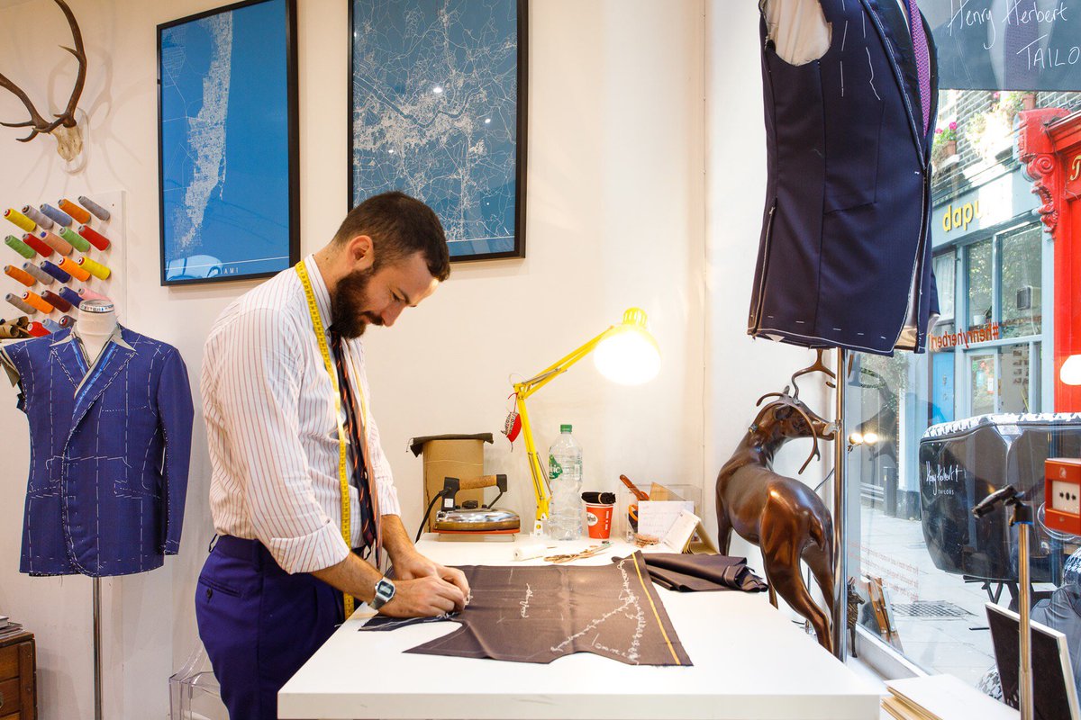 HenryHerbert's tweet photo. HANDMADE! Henry Herbert Suits made ‘by one hand’ - One tailor making both your Jacket and Trousers by hand. https://t.co/uk1KFYfe6n
