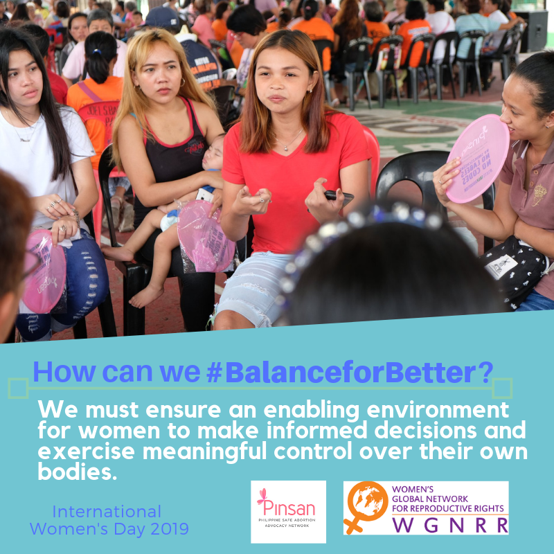 Tomorrow is #IWD2019! We celebrate the amazing strides our collective actions have made to achieve #BalanceforBetter &amp; reiterate our calls to eliminate the barriers that prevent all women from exercising meaningful control over their own bodies. @pinsanorg <a href="/ARROW_Women/">ARROW</a> <a href="/UN_Women/">UN Women</a>
