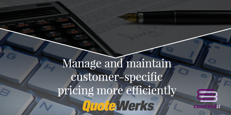 ITMicroscope's tweet image. QuoteWerks Customer-specific Pricing add-on offers yet more options for you to manage your pricing and retain an easy way to get accurate prices onto your quotes.

Find Out More Here:
connectit-software.co.uk/bespoke-softwa…

#Software #Computing #SoftwareApplications #TechSupport