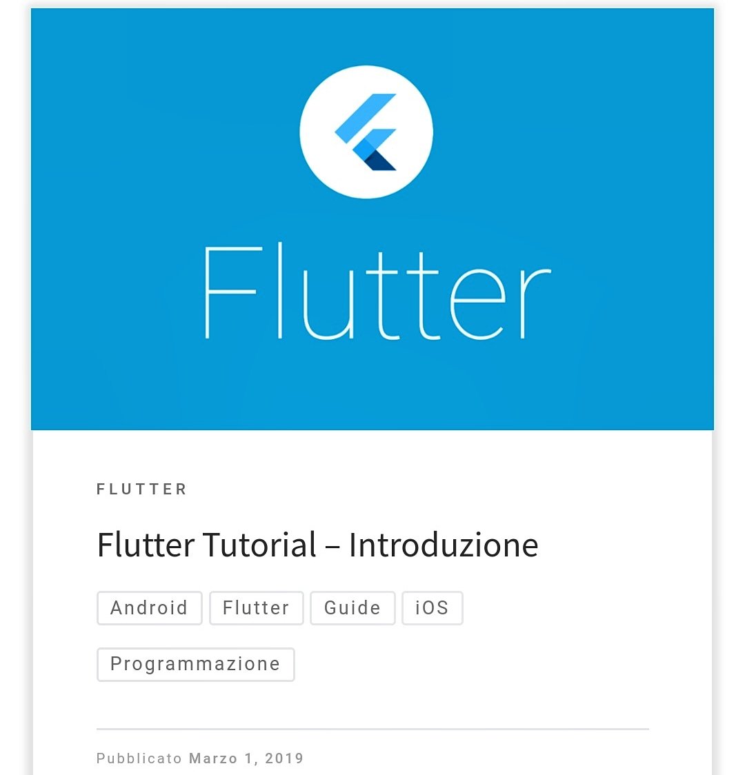 etesoriello's tweet photo. Online la prima guida introduttiva a Flutter! 😁

https://t.co/bBXhRm2D25

#flutter #developer #guida #intro #mobile #mobiledeveloper #programmer #ui
#design #developers #xamarin
#website #webdesign #developerlife #programmer #programming #coding #italiandeveloper https://t.co/XkqZEPQB1B