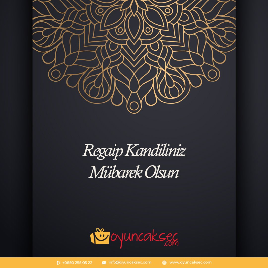 Regaip Kandiliniz Mübarek Olsun...
<a href="/OyuncaksecCom/">Oyuncaksec.com</a> #oyuncak #oyuncaksec #regaipkandili