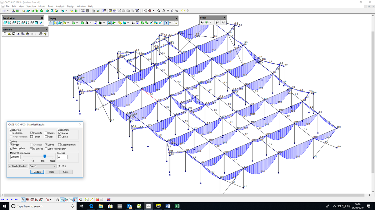 Initial frame design for new six storey residential development, BIM model imported into the 3D analysis🔗