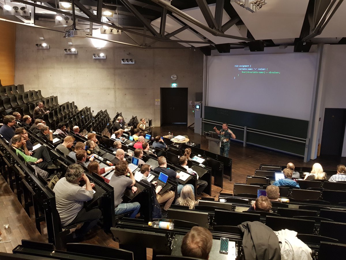 LondonPerl's tweet image. The @perlcon organiser @andrewshitov has come to Munich to speak about #perl6 at the #gpw2019. He&apos;s already been busy signing copies of his books and he&apos;s now explaining how to create a compiler in Perl 6. Should we ask him to come to London this winter?