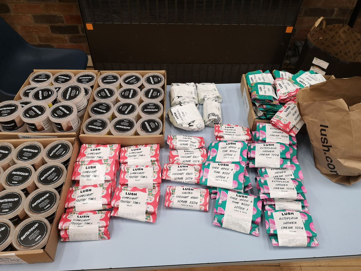 What a fantastic week! Thanks again to the lovely ladies at <a href="/LushLtd/">LUSH UK</a> who came and treated us to a bit of #TLC with hand massages and an incredible donation of Lush goodies! Everyone loved having a little pampering and the room was filled with the smell of angel dust!! #nottingham