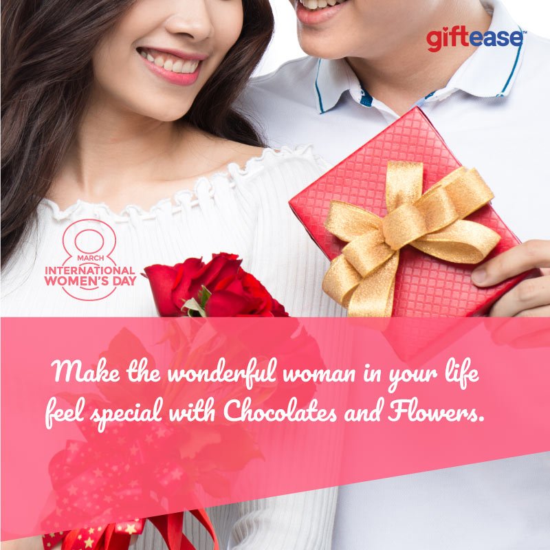 This Women's Day, order a combo of chocolates and flowers for your most lovely woman.

Checkout this amazing range of chocolates and flowers by #Giftease bit.ly/2NQHjNW

#WomensDayGifts #HappyWomensDay #Chocolates #Flowers #BeLikeHer #InspiringWomen