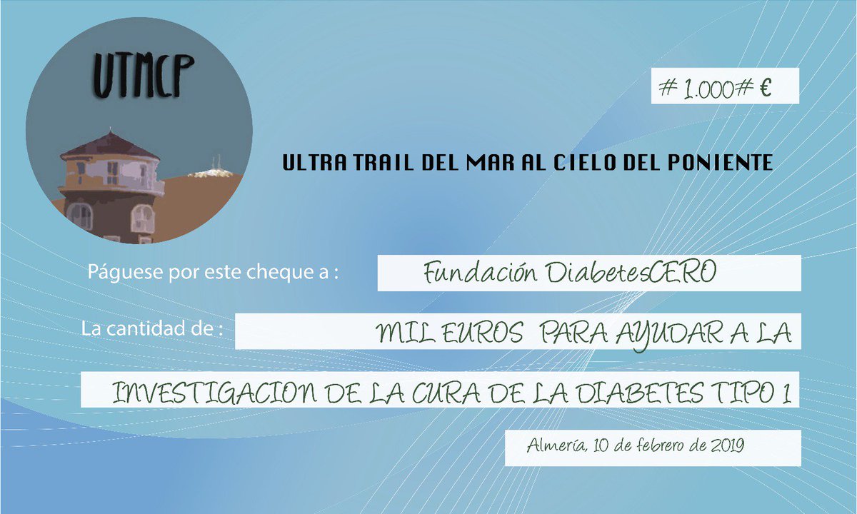 En #DiabetesCERO estamos convencidos que entre todos somos más fuertes y por eso nuestro agradecimiento, en este caso, va a todos los participantes del <a href="/UTDelMarAlCielo/">Ultra Trail Del Mar Al Cielo Del Poniente</a>, por la entrega que habéis demostrado en cada kilómetro, al <a href="/CDMueblesMesa/">CDBR MUEBLES MESA EL EJIDO</a> por organizar esta actividad.