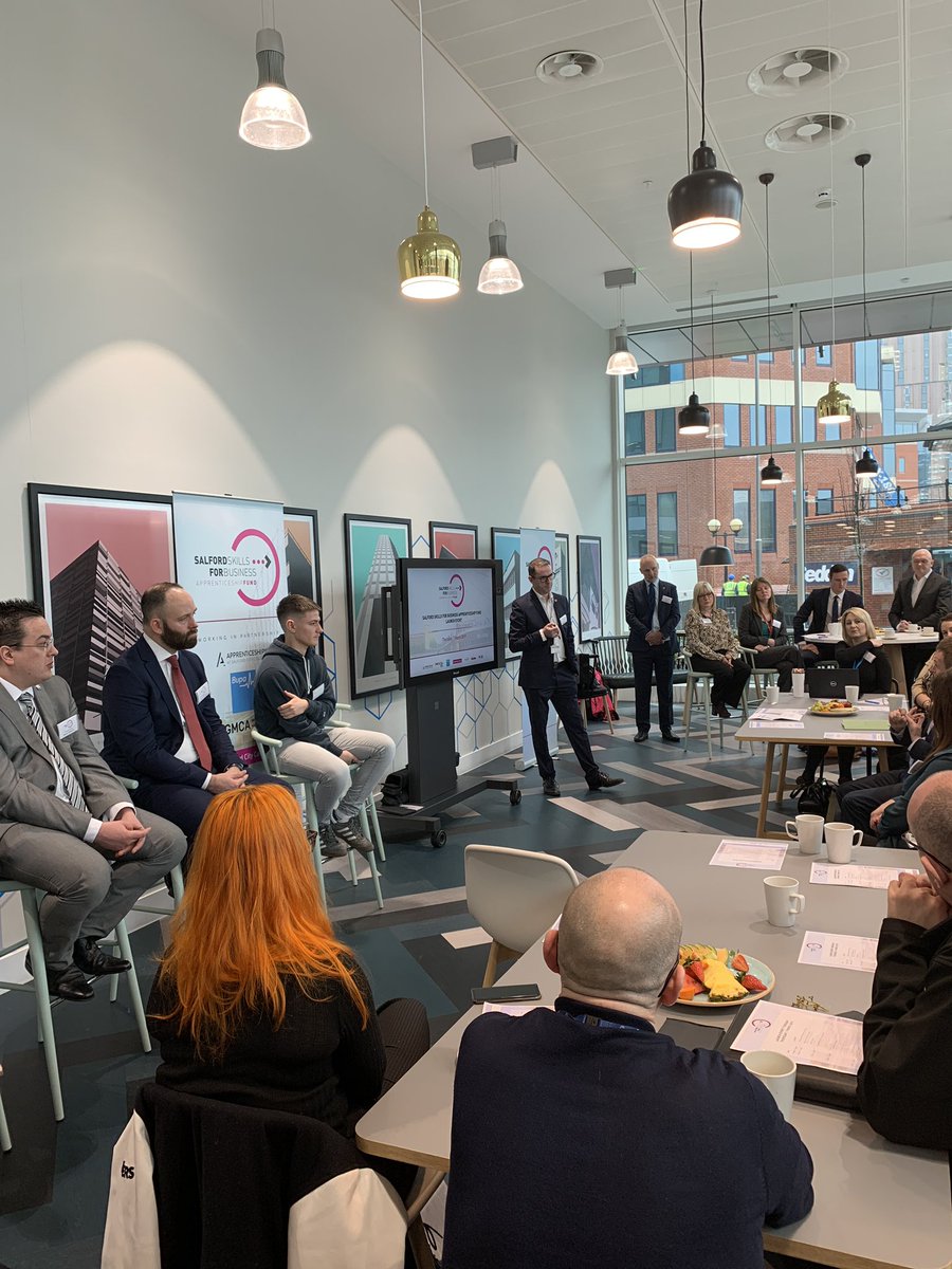 leesug's tweet image. Very pleased that @SalixHomes is part of the launch of the Salford Skills for Business Apprenticeship Fund. #apprenticeweek
