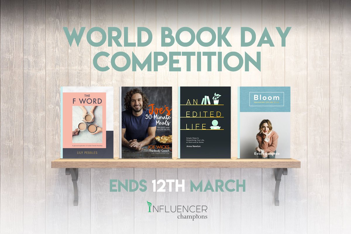 InfluencerMatch's tweet photo. As today is #WORLDBOOKDAY, we're treating ONE lucky winner to four of our favourite influencer's books! To #WIN, simply follow us and RT this tweet! Ends 12/03/19. UK only. 📚#competition https://t.co/rhG8ZBnMyA