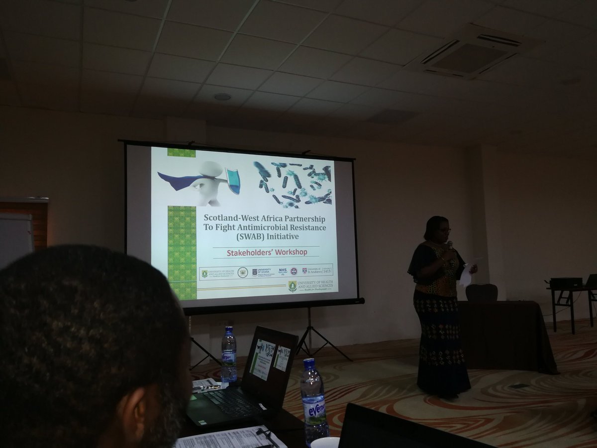 SabiitiwWilber's tweet photo. The Scotland-West Africa Partnership to fight Antimicrobial Resistance (SWAB) stakeholders meeting starts in Ho city, Ghana #SWAB #AMR Opened by VC UHAS to discuss ways to assist the Ghana MoH effectively implement the AMR action plan @Infection_StAnd @univofstandrews @UHASGhana https://t.co/mfBb9wC6i4