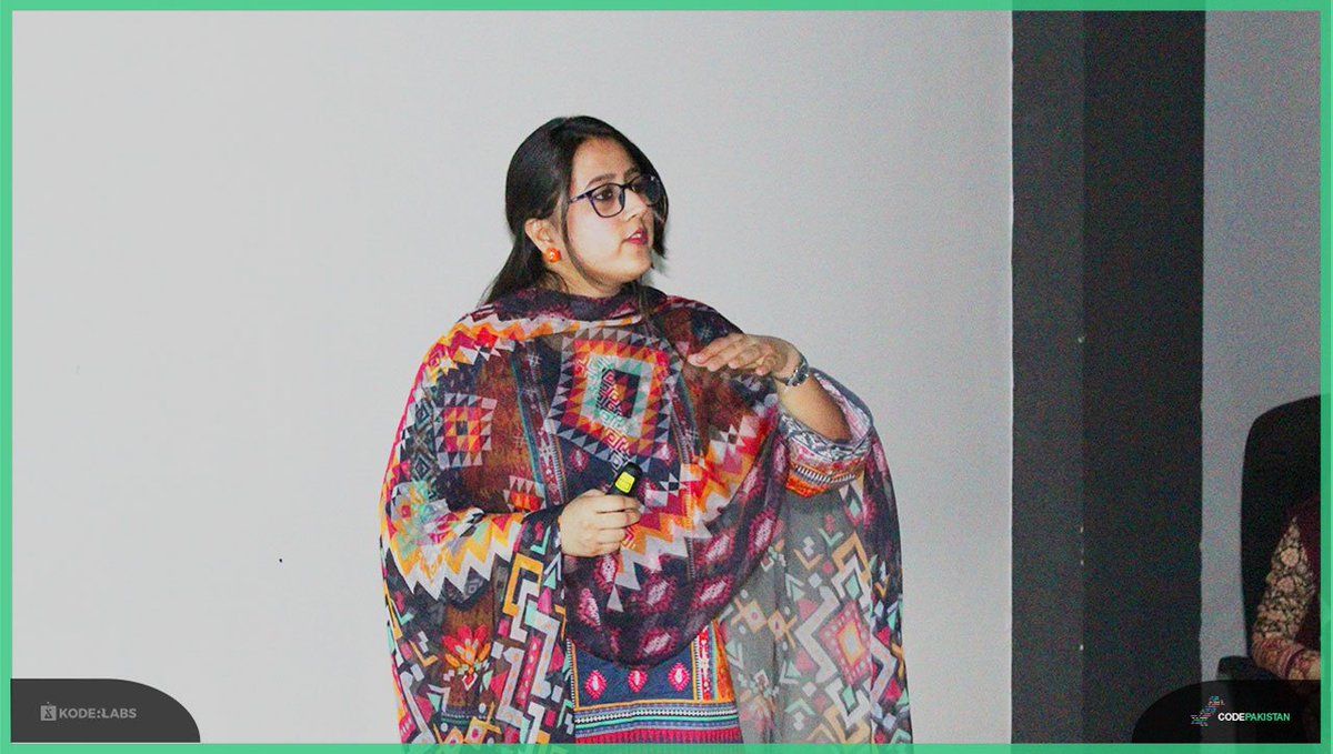 CodePakistanio's tweet image. Kulsoom Nouman our Senior Digital Marketing Executive gave an impactful presentation on &quot;How To Fake Confidence Until You Make It&quot; that charged up the audience with more enthusiasm and self-esteem. | #CodePakistan #KoderLabs